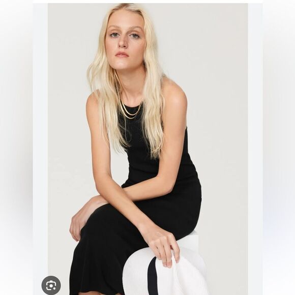 $285 A.L.C Black Marc Midi dress Small NWT - Picture 2 of 9